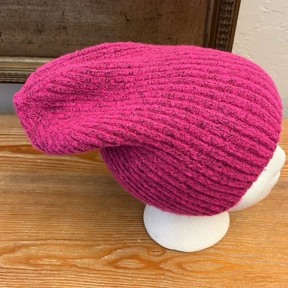 OPEN EDIT Marled Beanie Pink / Black Combo - NWOT -OS